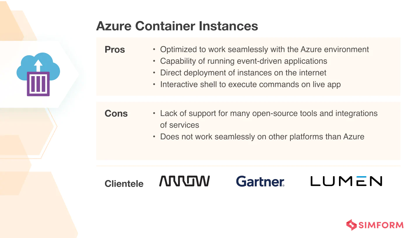 Azure Container Instances ACI as alternative to kubernetes